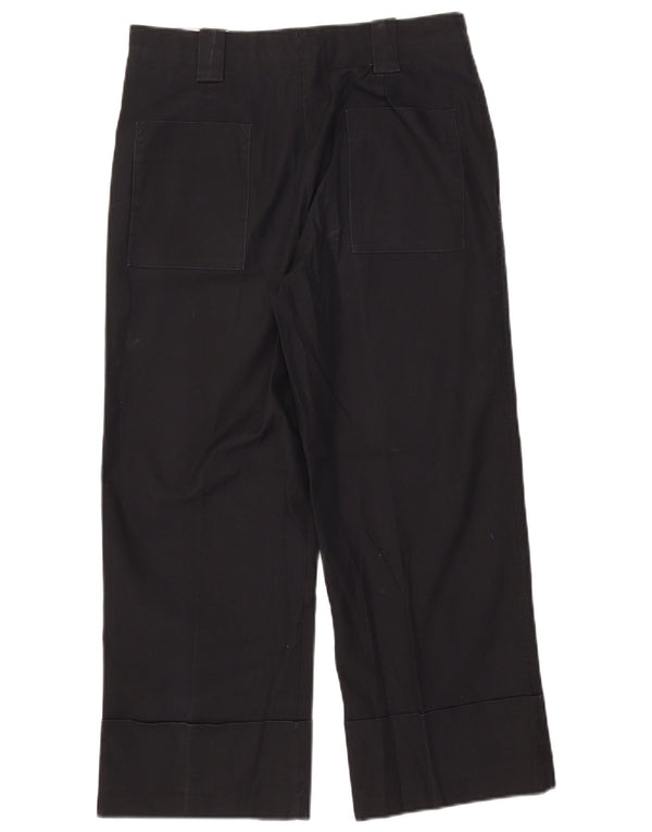 Pantaloni tăiați pentru femei Zara Mediu L28 L24 Bumbac negru