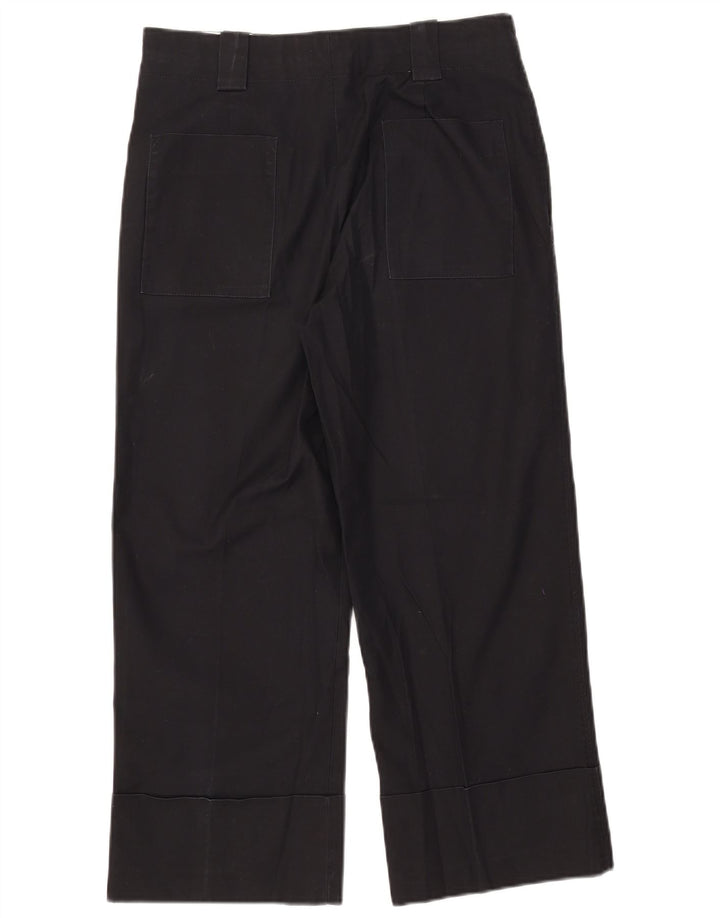 Pantaloni tăiați pentru femei Zara Mediu L28 L24 Bumbac negru