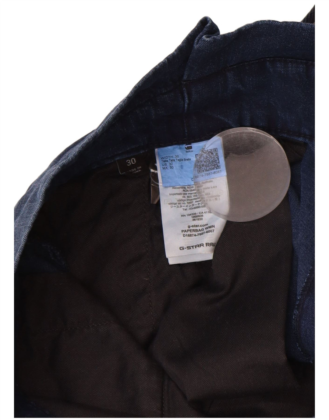 Pantaloni chino subțiri pentru femei G-STAR L30 L30 bumbac bleumarin