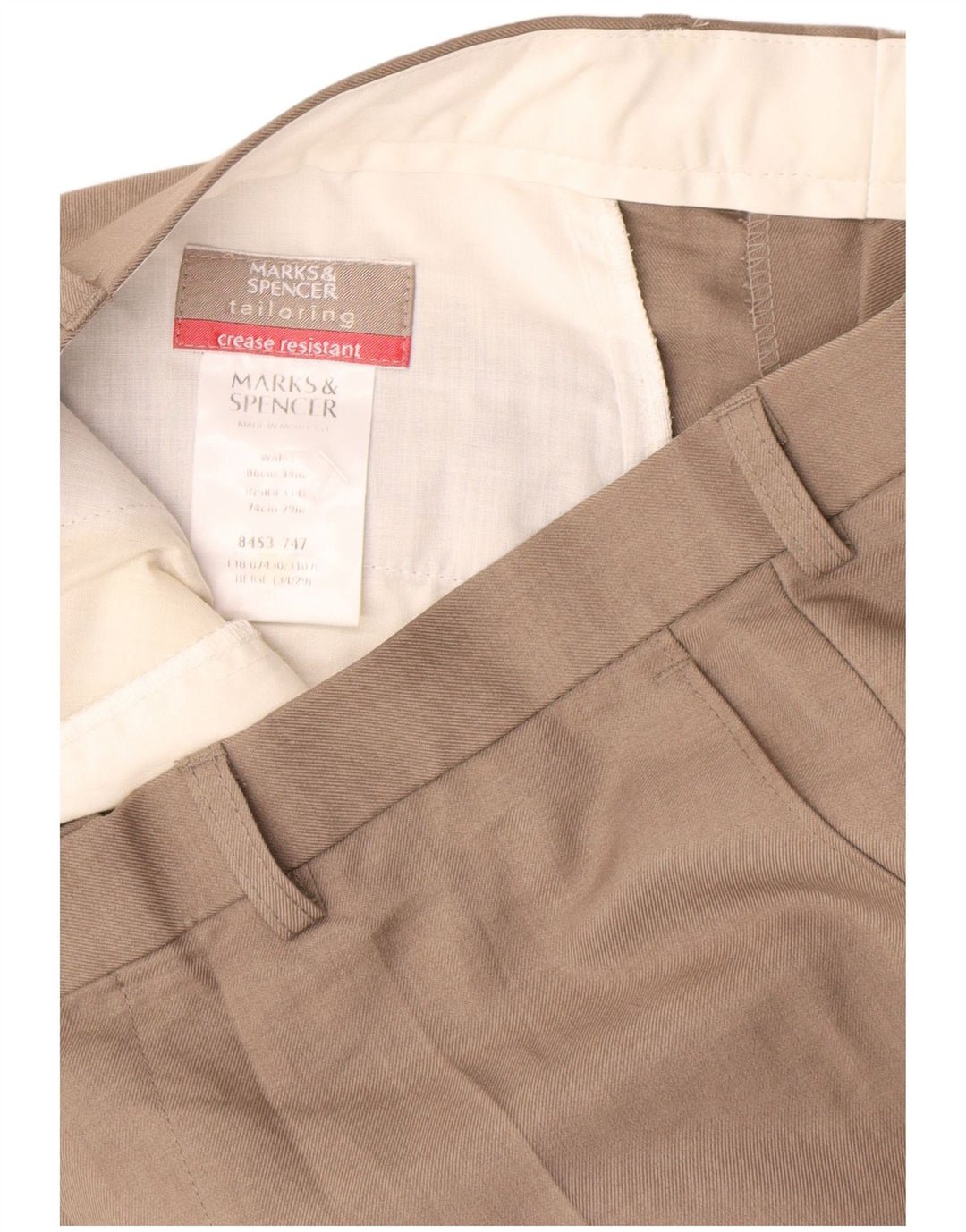 Pantaloni scurți chino pentru bărbați Marks & Spencer W34 Poliester mare, bej
