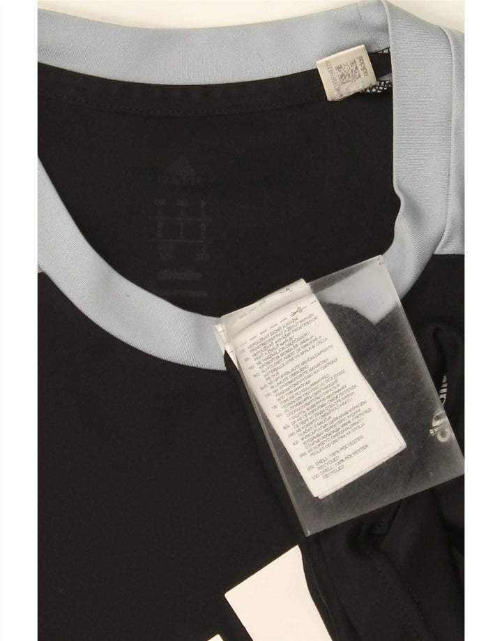 Tricou cu grafic Climalite Adidas pentru bărbați Top mare, negru, poliester color bloc