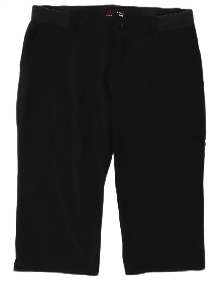 Pantaloni Lee Raiders Cargo Capri pentru femei US 16 2XL W34 L20 Poliester negru