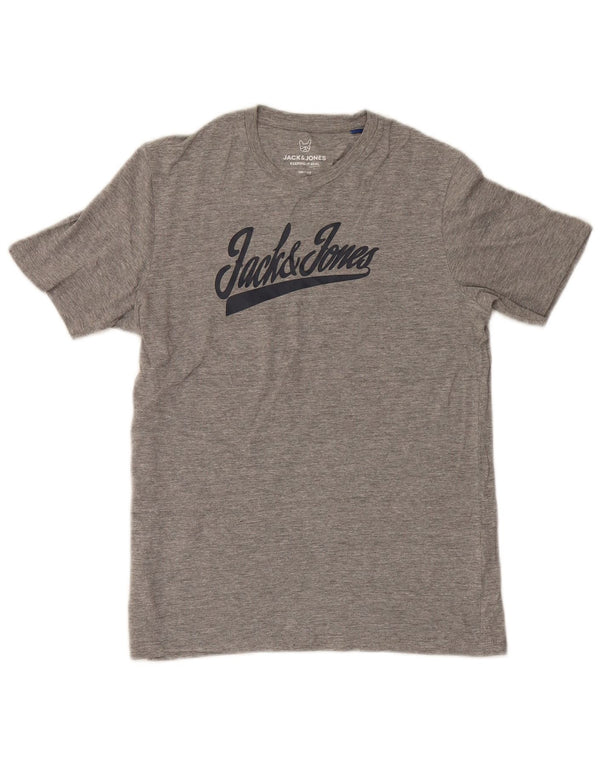 Tricou grafic Jack & Jones pentru băieți Top 13-14 ani bumbac gri