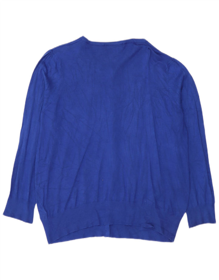Pulover cardigan pentru femei Marks & Spencer UK 20 XL Blue Viscose