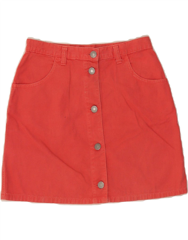 SISLEY Womens Denim Skirt IT 40 Small W26 Red Cotton Vintage Sisley and Second-Hand Sisley from Messina Hembry 