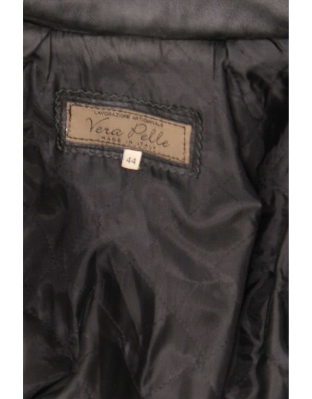 Palton din piele vintage pentru femei IT 44 Medium Black