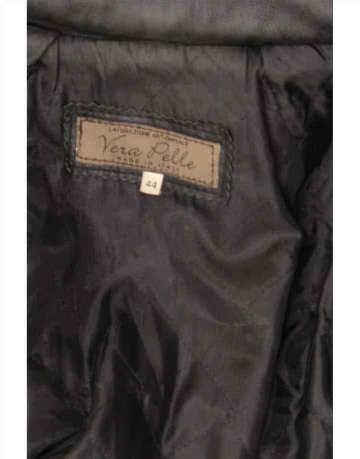 Palton din piele vintage pentru femei IT 44 Medium Black