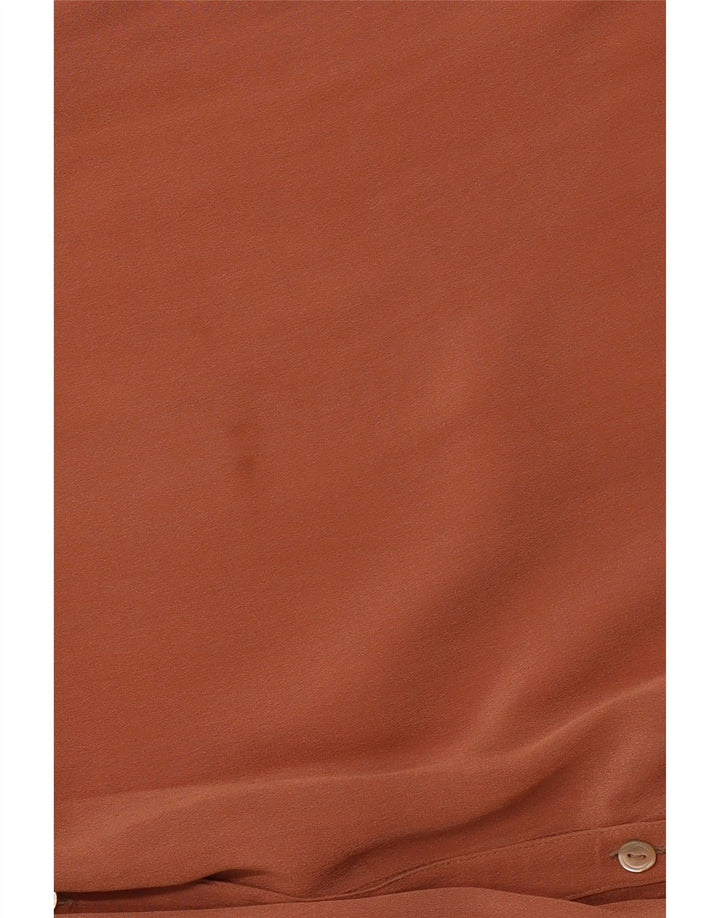 Bluză cămașă cu mânecă lungă pentru femei VINTAGE IT 46 mare maro