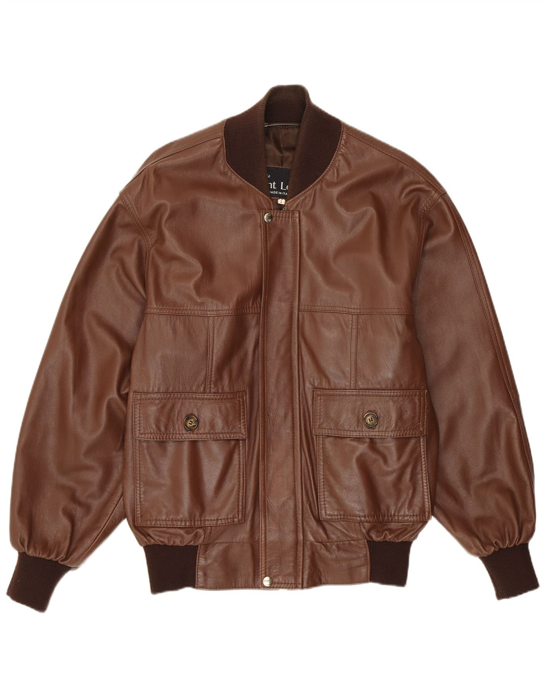 Jachetă de piele pentru bărbați VINTAGE UK 36 Piele maro mică