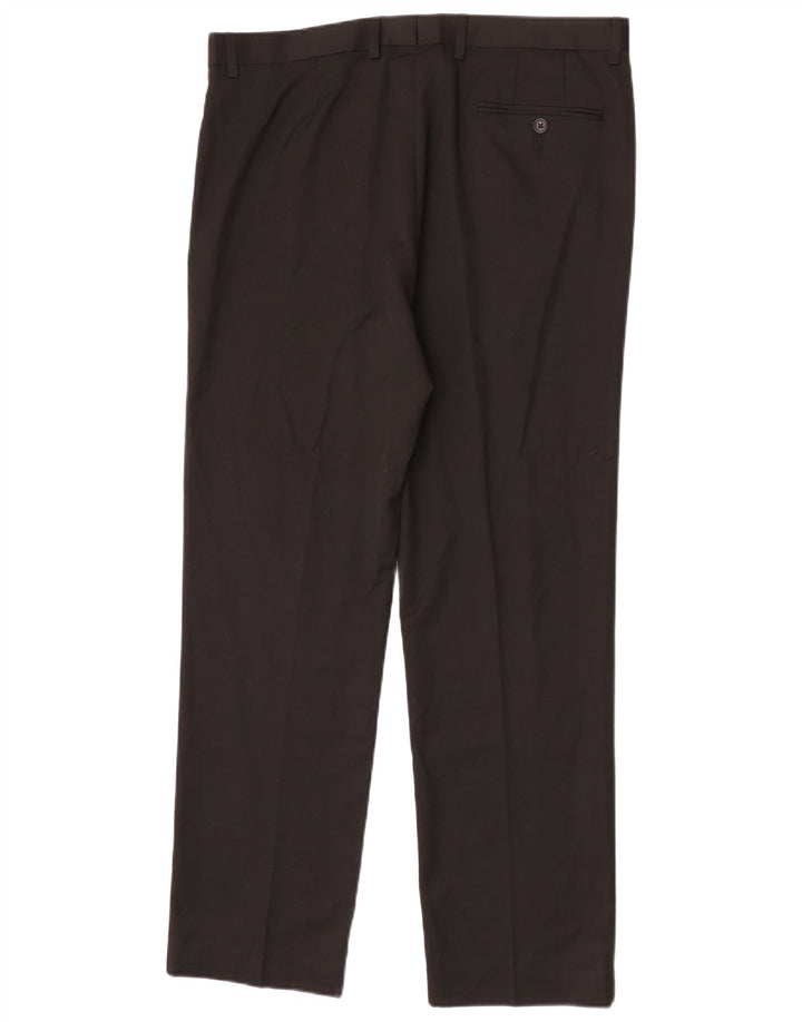 Marks & Spencer Pantaloni de costum obișnuit pentru bărbați L36 L31 Poliester negru