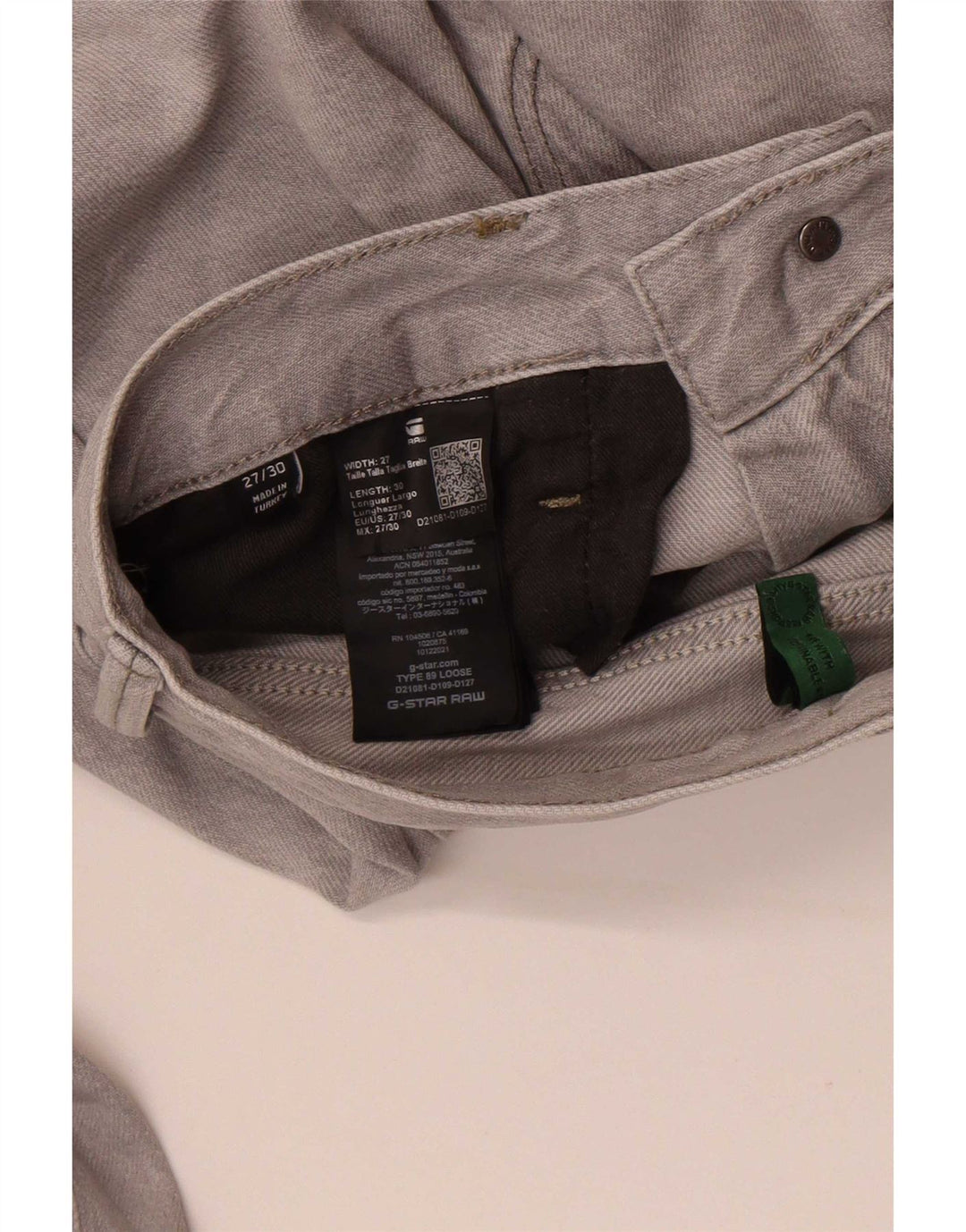 Blugi largi pentru femei G-Star W27 L26 bumbac gri