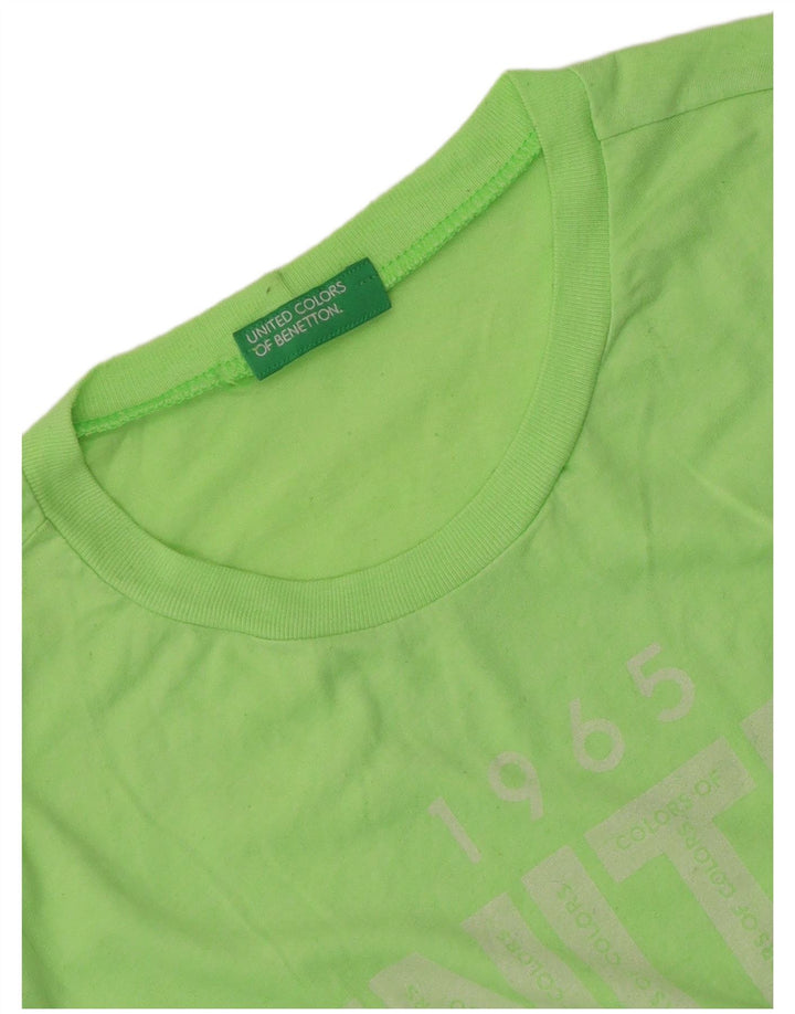 Tricou grafic Benetton pentru femei Top UK 12 Medium Green