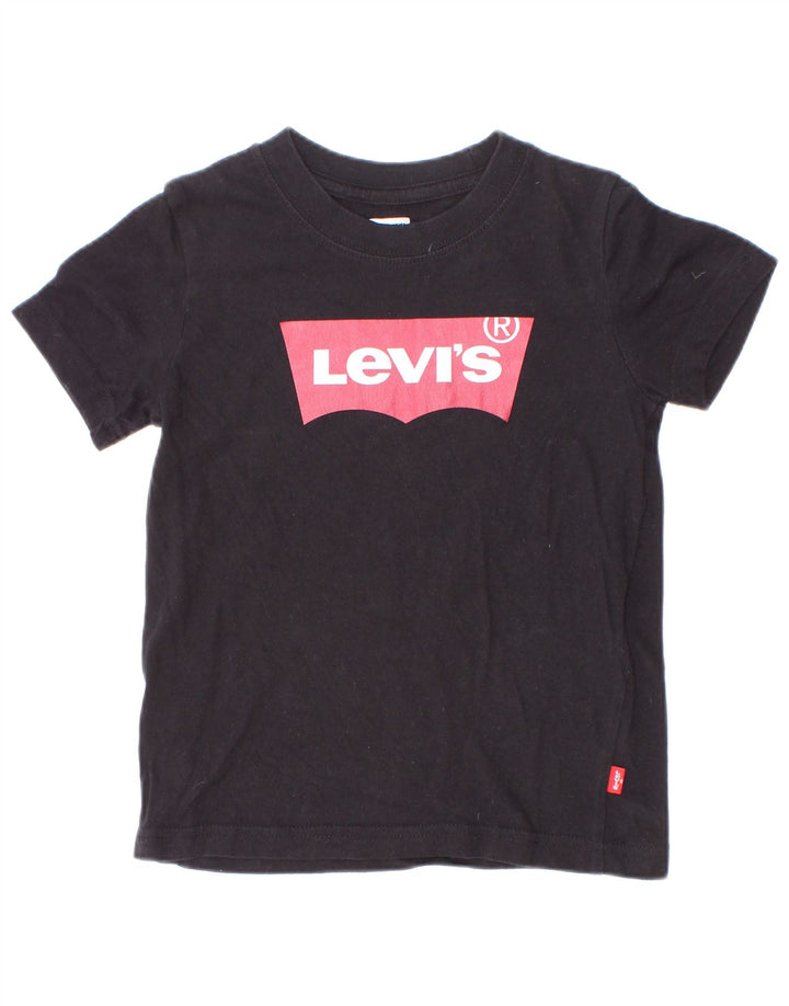 Tricou grafic Levi's pentru baieti Top 3-4 ani bumbac negru