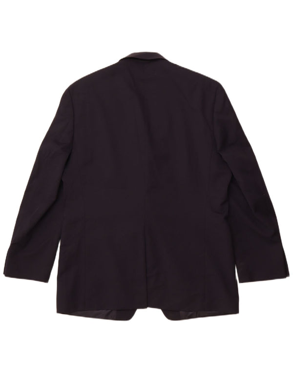 Chaps Mens Longline 2 Button Blazer Jacket UK 42 XL Navy Blue Wool