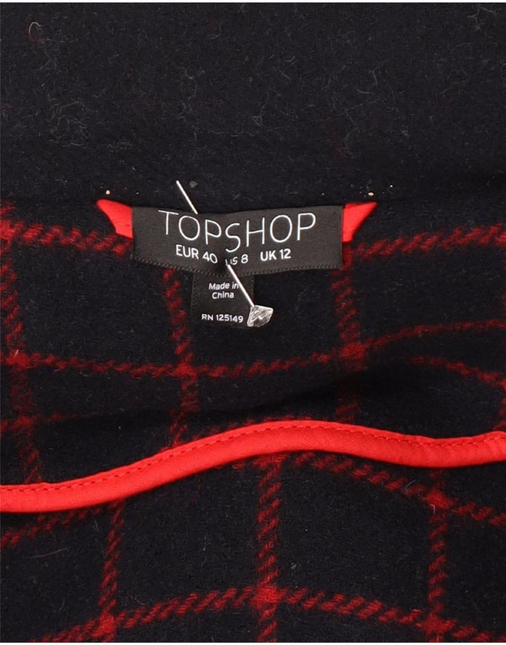 Topshop Duffle Coat pentru femei UK 12 Mediu Lână bleumarin