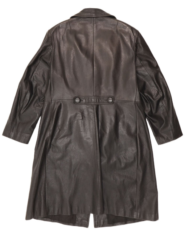 Palton din piele vintage pentru femei IT 52 2XL negru