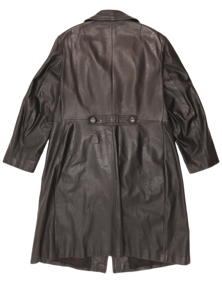 Palton din piele vintage pentru femei IT 52 2XL negru