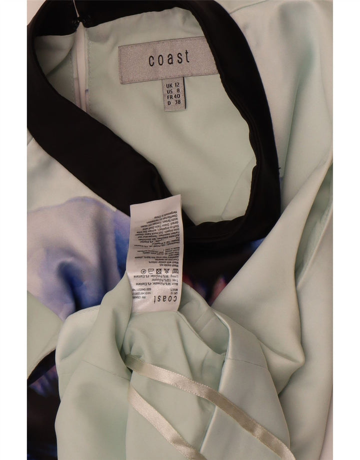 Bluză Crop fără mâneci pentru femei Coast UK 12 Poliester floral verde mediu