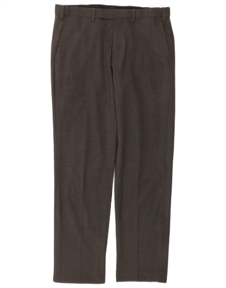 Marks & Spencer Pantaloni drepți pentru bărbați L32 L31 Lână gri