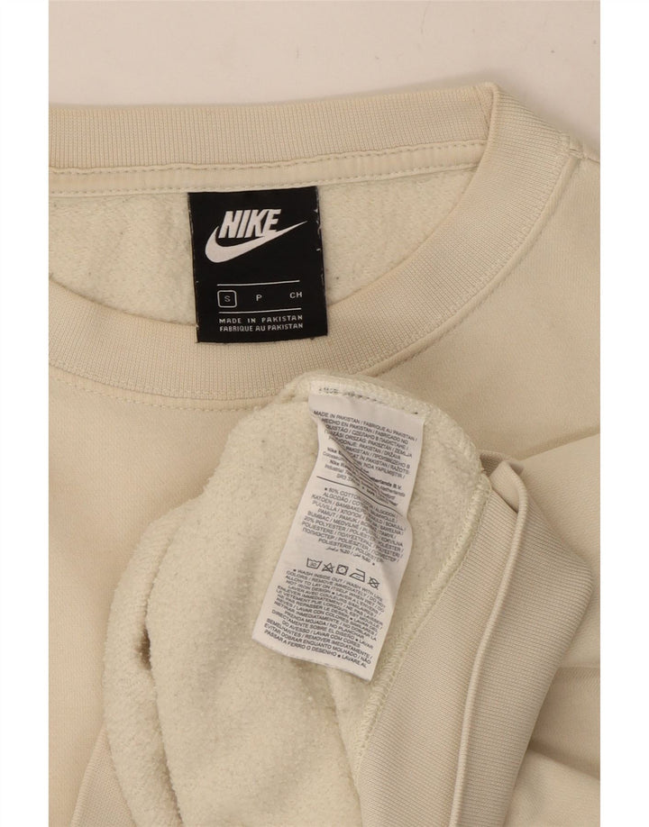 Pulover pentru damă NIKE Crop Oversized Pulover UK 10 mic bumbac alb