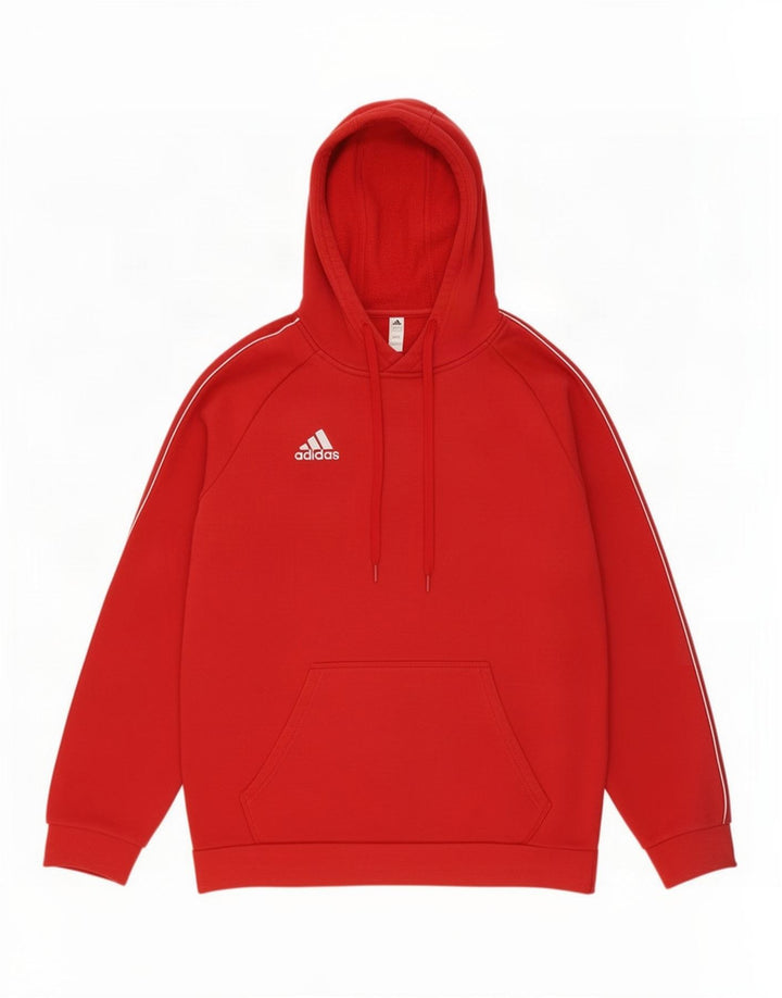 Pulover Adidas pentru bărbați, bumbac roșu mediu