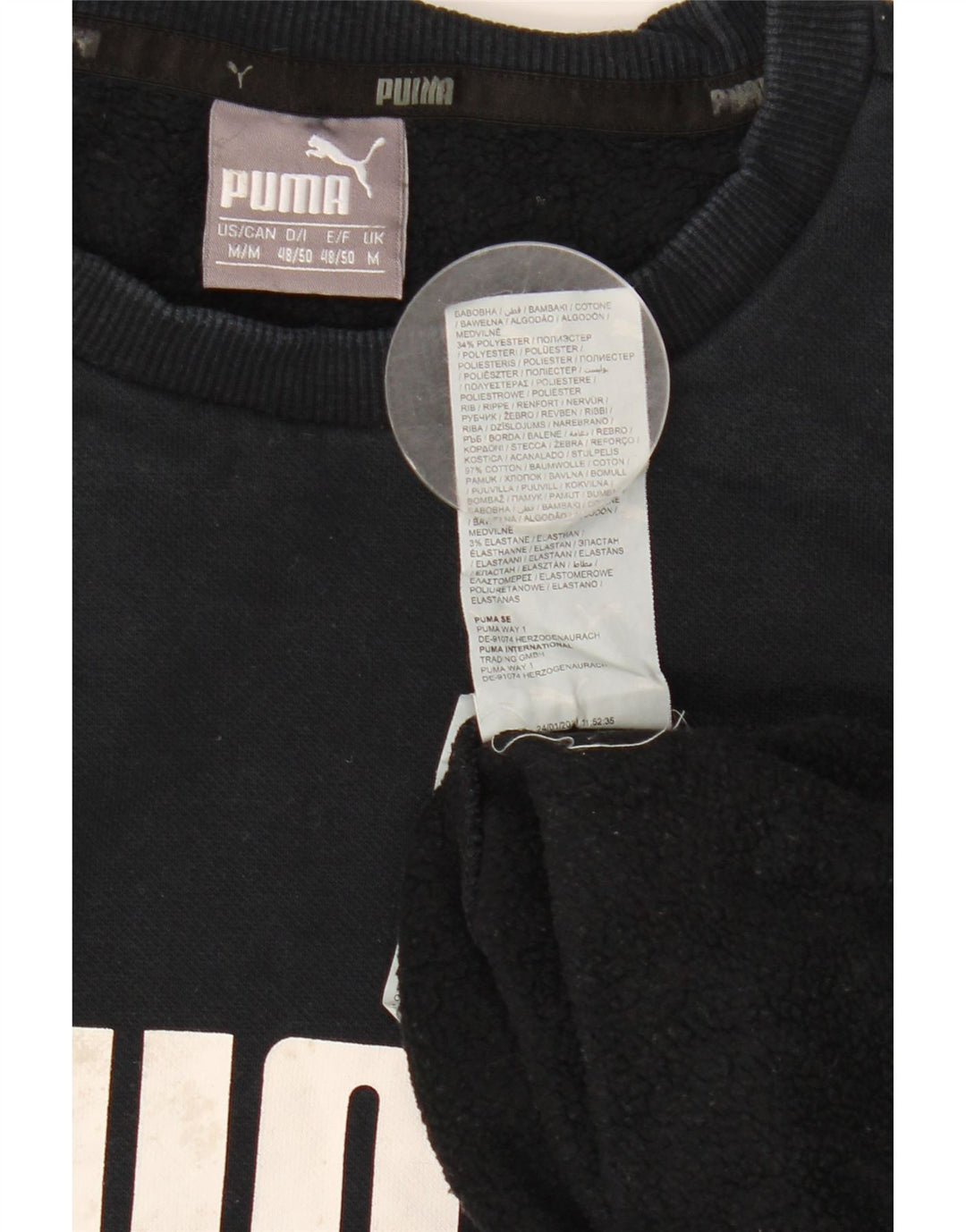 Hanorac grafic pentru bărbați Puma Pulover mediu din bumbac bleumarin