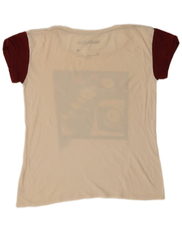 VANS Tricou cu grafică pentru femei Top UK 16 Large Off White Colorblock