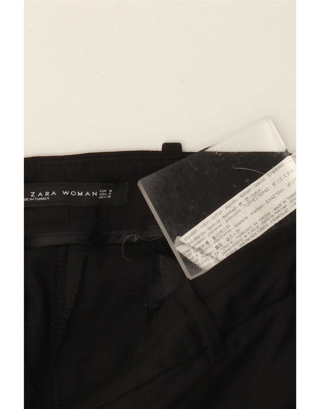 Pantaloni de costum ZARA damă slim L28 L27 bumbac negru