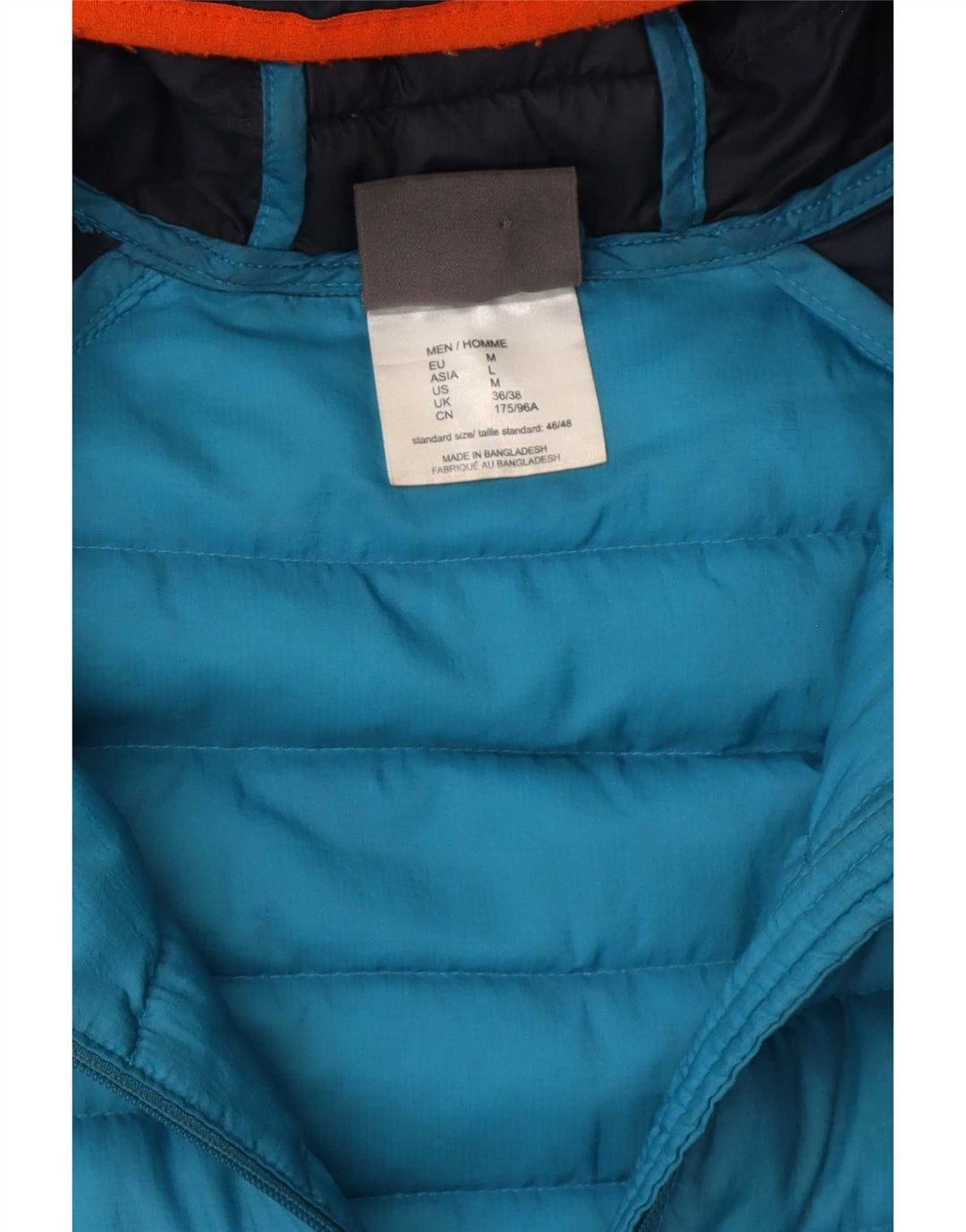 Jack Wolfskin Jachetă căptușită cu glugă pentru bărbați UK 36/38 Medium Blue Colorblock
