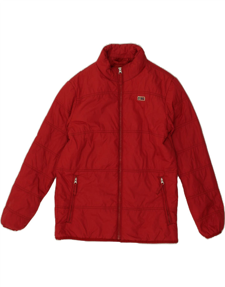 NAPAPIJRI Boys Padded Jacket 9-10 Years Red Polyamide Vintage Napapijri and Second-Hand Napapijri from Messina Hembry 