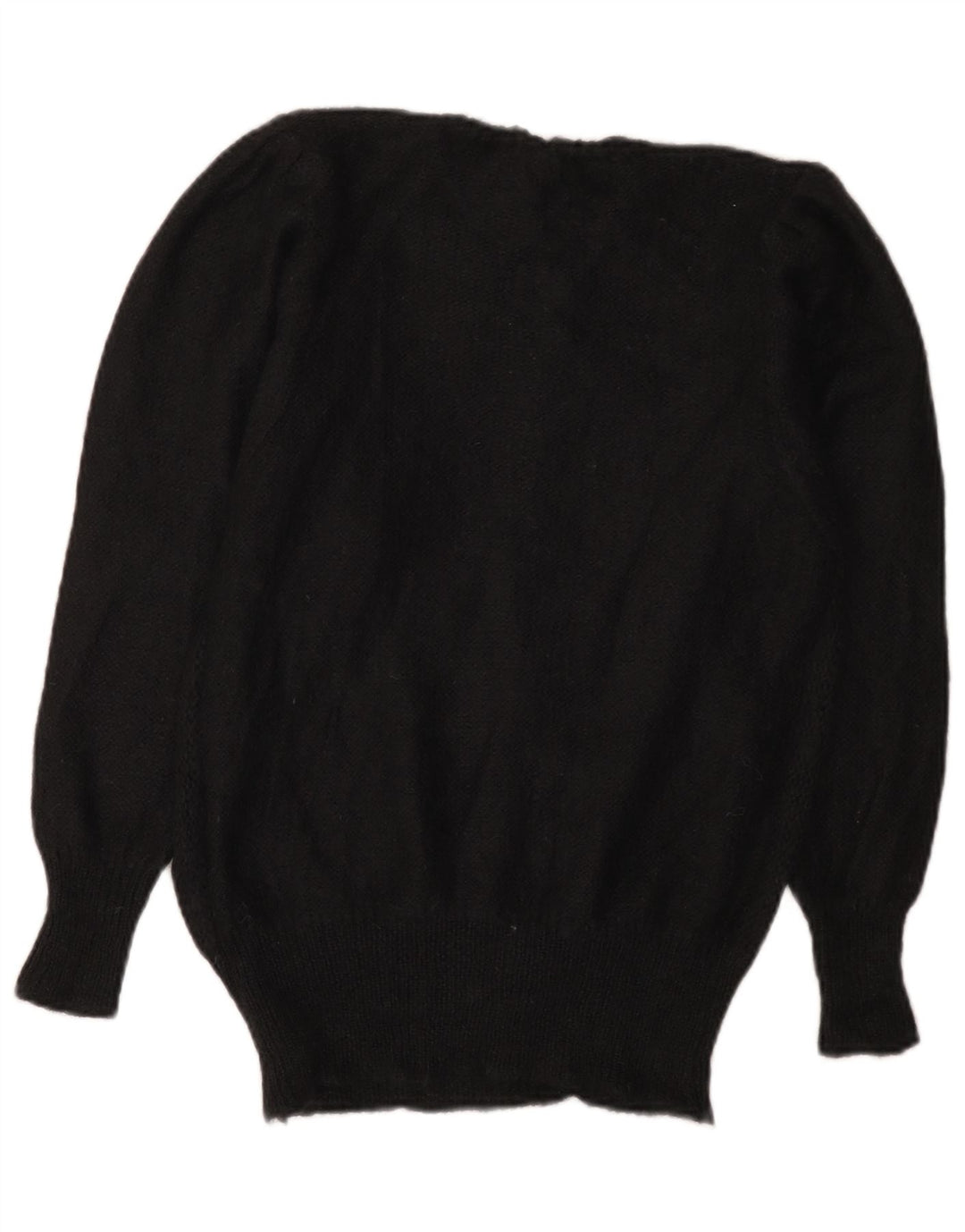 Pulover vintage pentru femei cu decolteu rotund IT 44 mediu negru