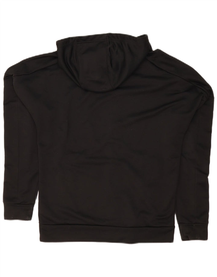 Pulover Adidas pentru bărbați, cu fermoar, poliester mediu negru