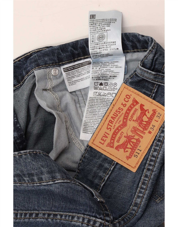 Blugi Levi's 511 Slim pentru bărbați W34 L32 Bumbac albastru