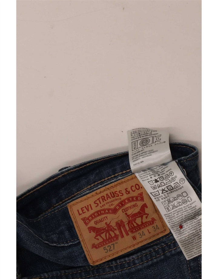 Blugi pentru bărbați Levi's 527 Bootcut W34 L34 Bumbac albastru