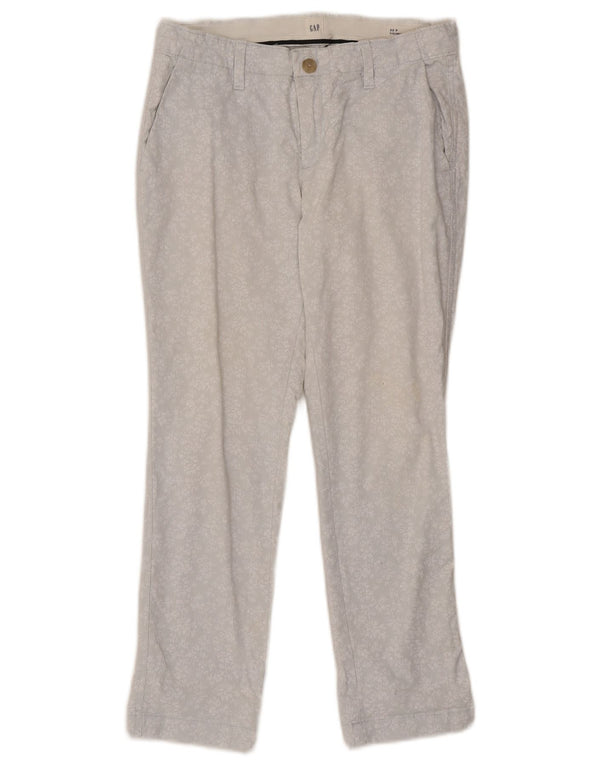 Pantaloni chino drepti pentru femei Gap Girlfriend US 2 XS L28 L25 Albastru Floral