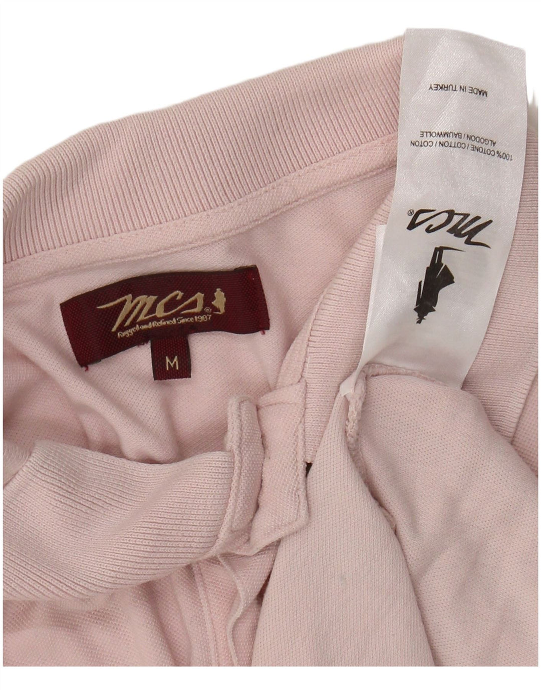 MARLBORO CLASSICS Tricou polo pentru bărbați din bumbac roz mediu