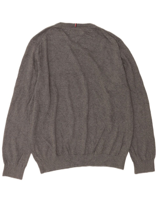 Pulover Tommy Hilfiger pentru bărbați, cu gât crew, XL, gri