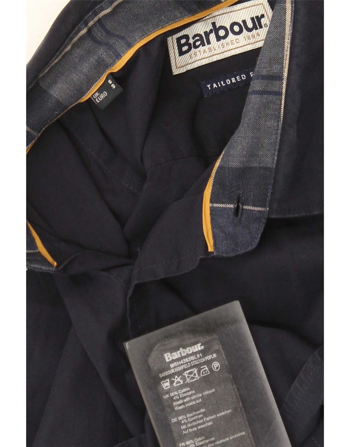 Cămașă pentru bărbați Barbour Tailored Fit Bumbac mic, albastru bleumarin