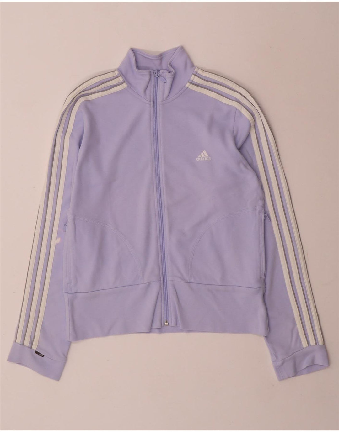 Jachetă de top pentru trening Adidas pentru femei UK 12, bumbac violet mediu