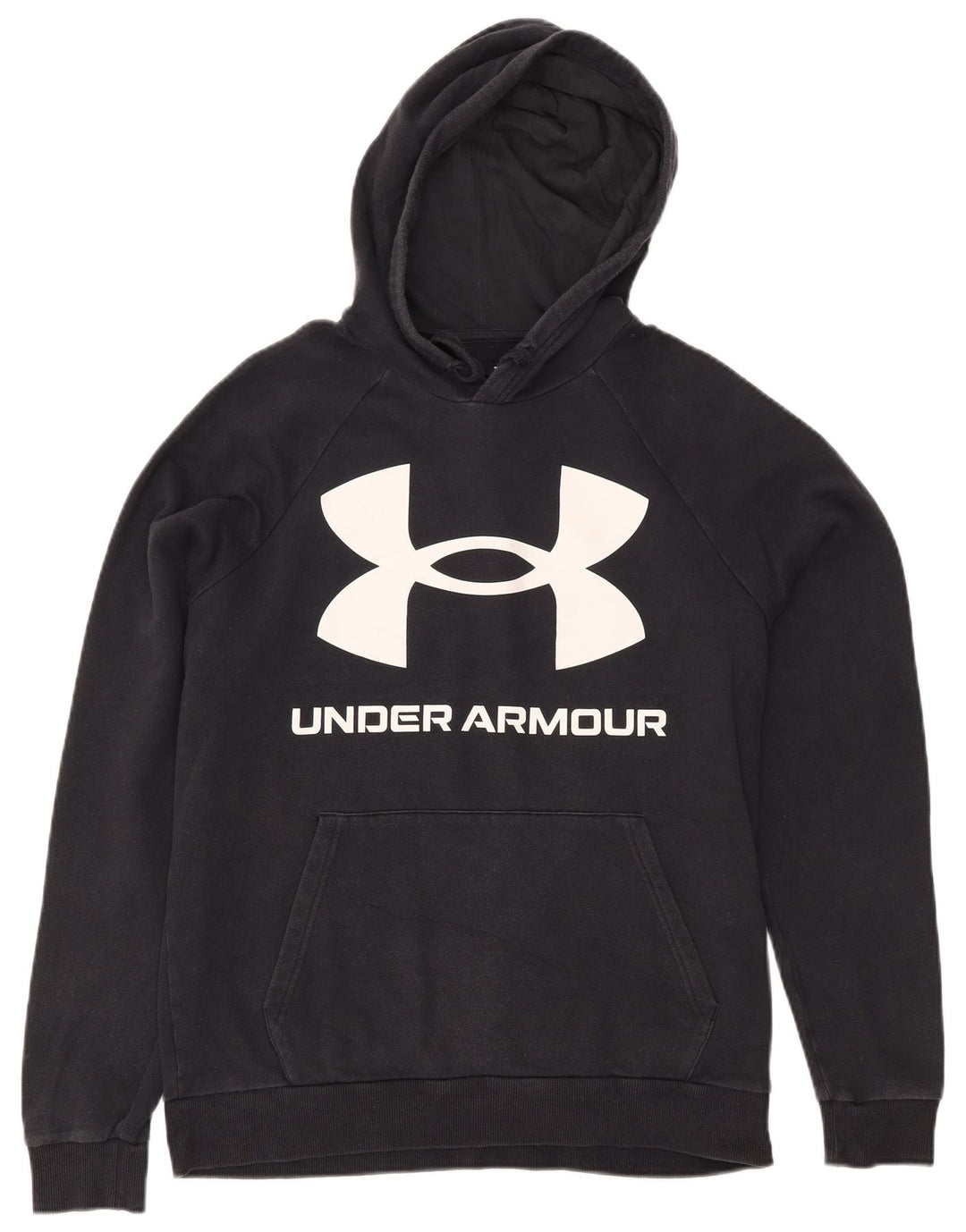 UNDER ARMOUR Mens Graphic Hoodie Jumper Medium Black Cotton