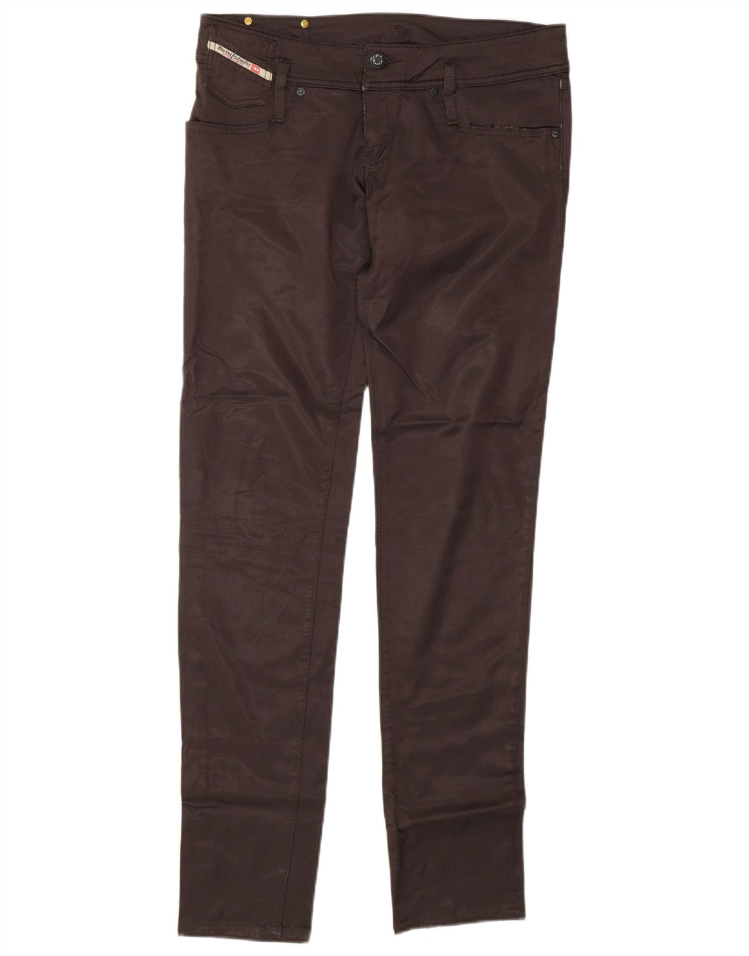Pantaloni casual slim pentru femei Diesel L31 L34 bumbac maro
