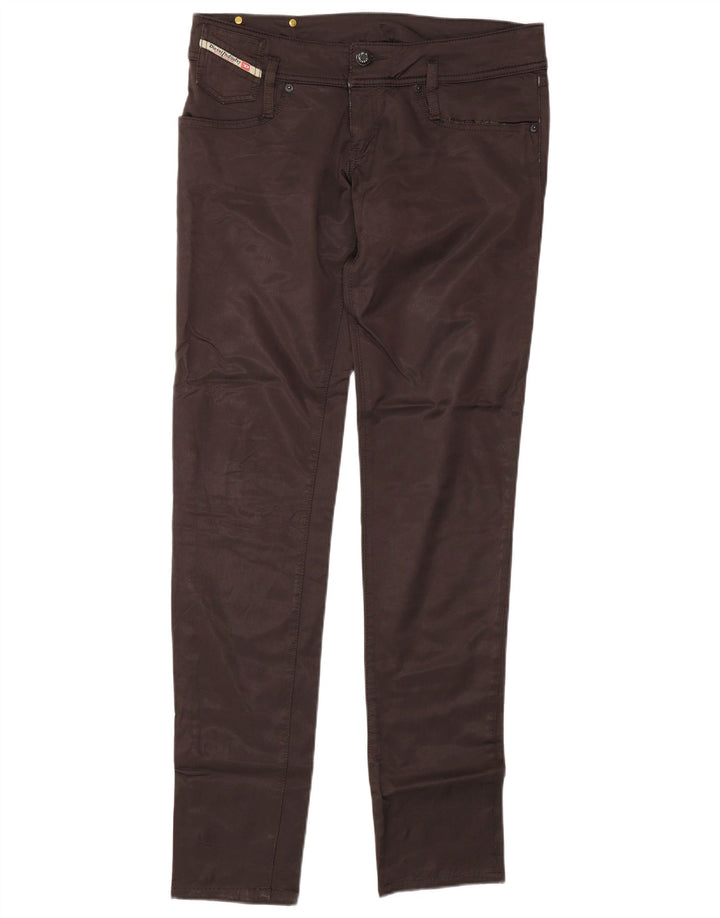 Pantaloni casual slim pentru femei Diesel L31 L34 bumbac maro