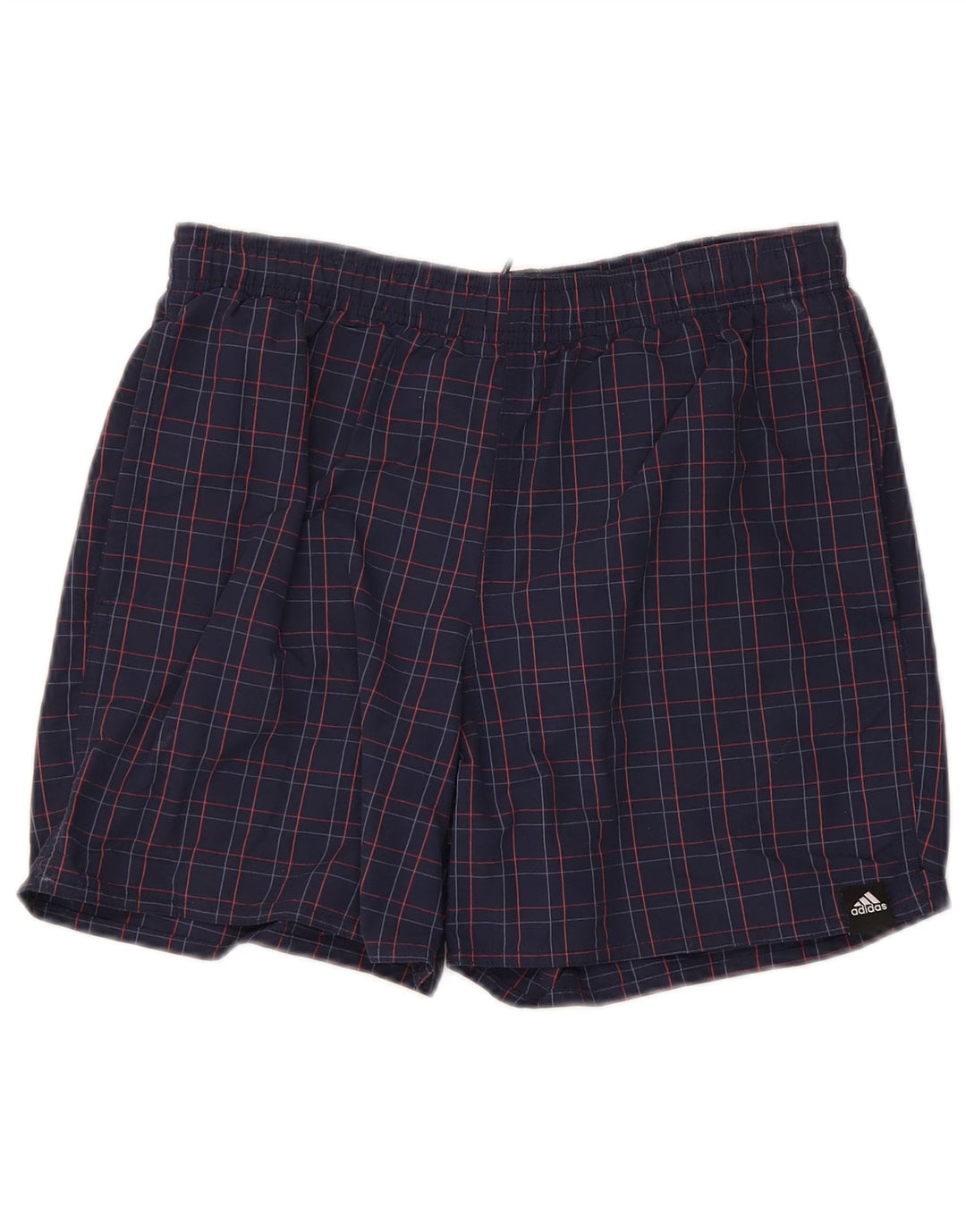 Pantaloni scurți sport pentru bărbați Adidas Mici, albastru marin din poliamidă cu check