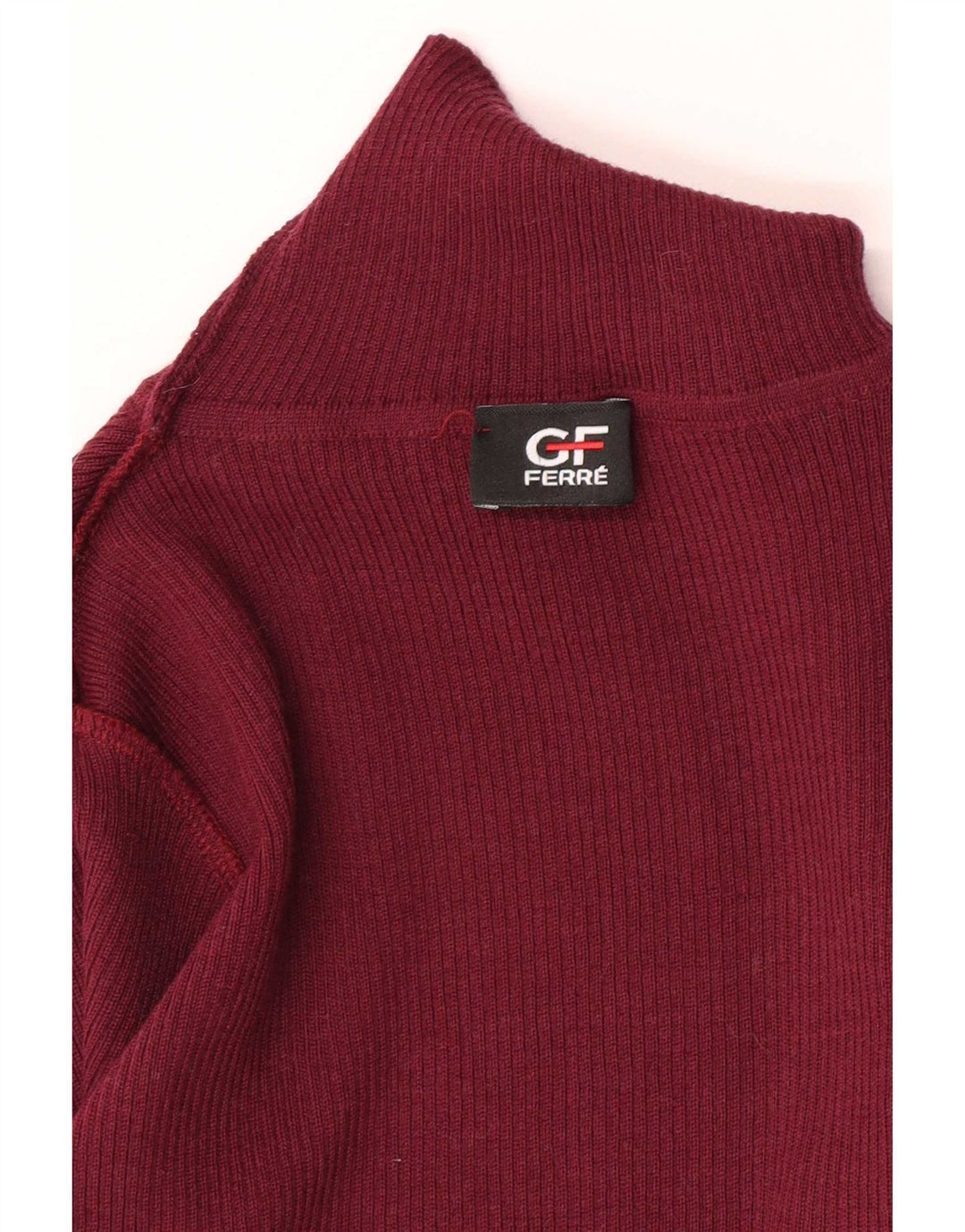 Gianfranco Ferre Pulover cu gât rulat pentru femei UK 8 Maroon mic