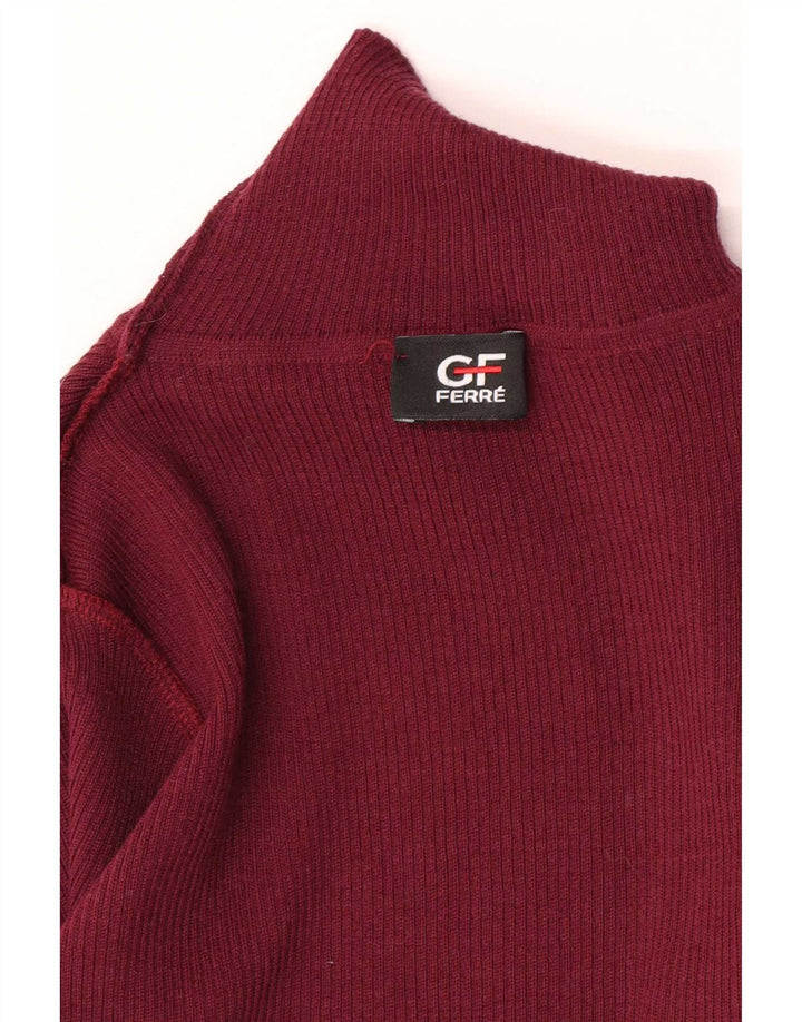 Gianfranco Ferre Pulover cu gât rulat pentru femei UK 8 Maroon mic