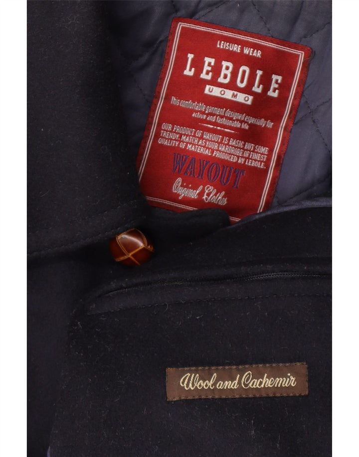 Pardesiu pentru bărbați Lebole UK 14 mare lână bleumarin