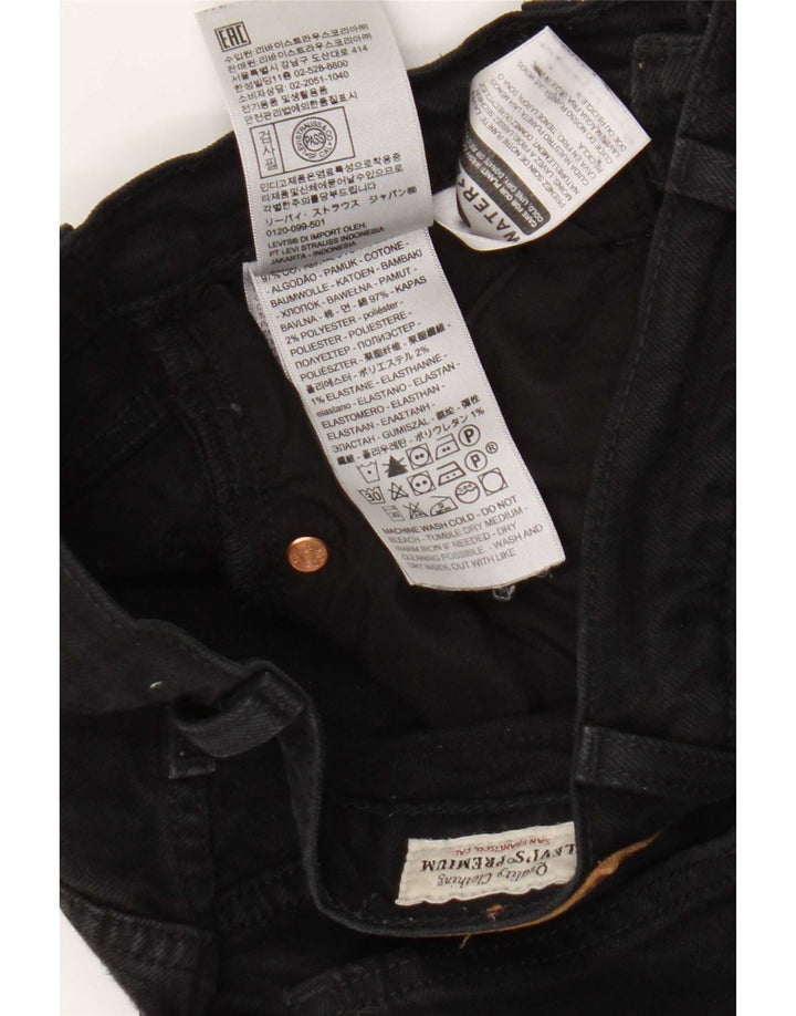 Blugi drepti pentru femei Levi's Ribcage W24 L27 bumbac negru