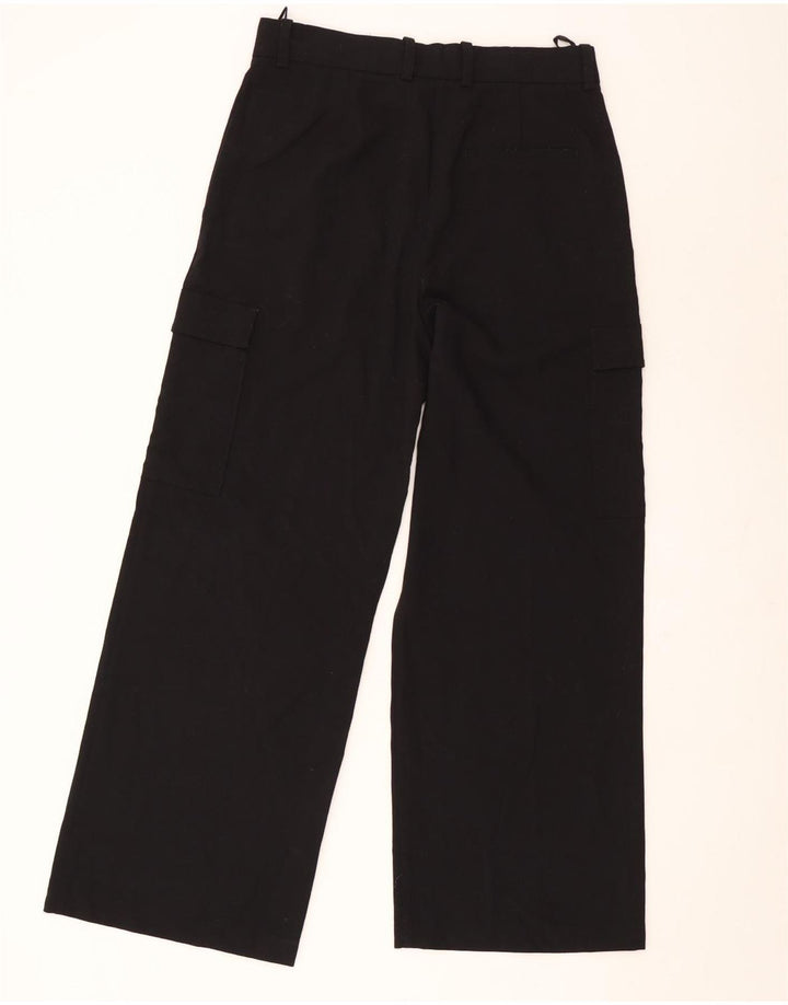 Pantaloni cargo drepti pentru femei Marks & Spencer UK 12 Medium W30 L30 Negru