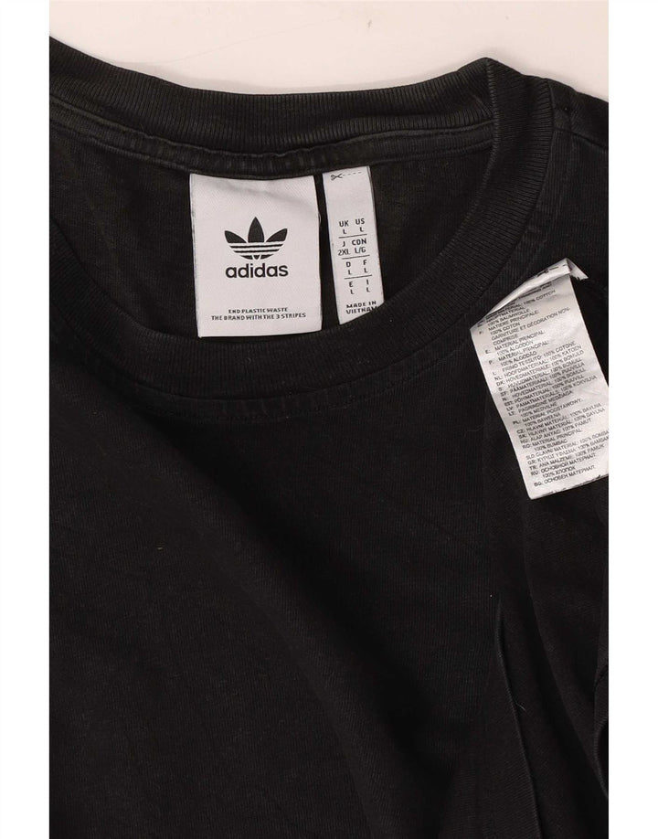 Tricou pentru bărbați Adidas Top mare, negru, bumbac