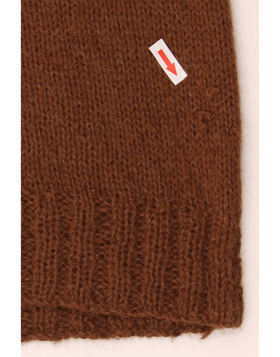 Pulover vintage pentru femei cu gât rulat, UK 12, maro mediu